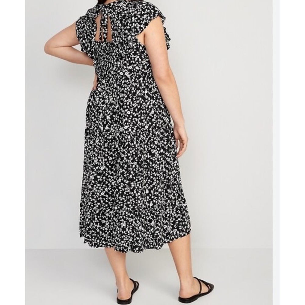 Old Navy Dress Mini Flutter Bloomcore Floral 4X Boho Prairie Vacation Beach - Picture 1 of 10